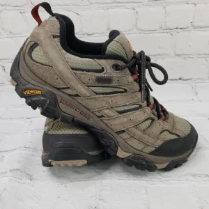 MERRELL MEN'S MOAB 2 WATERPROOF HIKING LACE COMFORTABLE SHOES BARK J08871 SIZE 8
