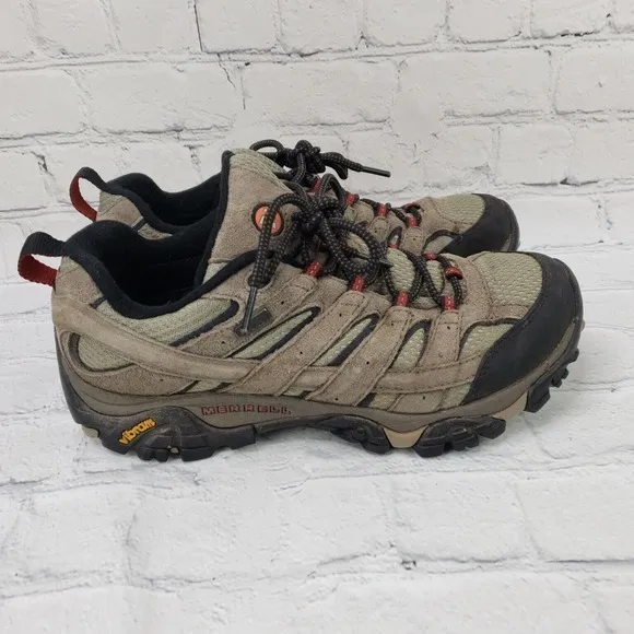 MERRELL MEN'S MOAB 2 WATERPROOF HIKING LACE COMFORTABLE SHOES BARK J08871 SIZE 8