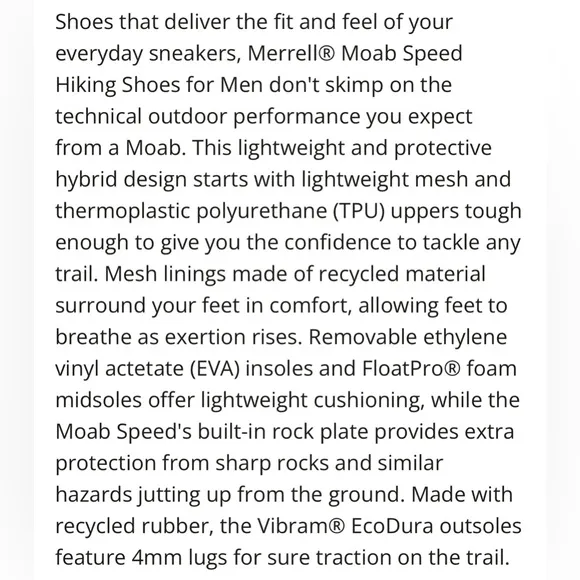 Merrell Men’s Moab Speed Hiking Shoes
