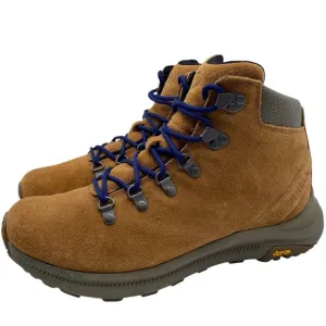 Merrell Mens Shoes Ontario Mid Waterproof Boots 9 Brown Suede Waterproof Hiking