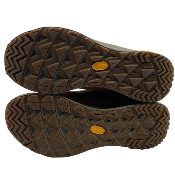 Merrell Mens Shoes Ontario Mid Waterproof Boots 9 Brown Suede Waterproof Hiking