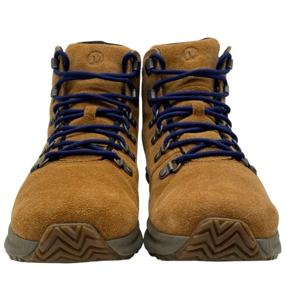 Merrell Mens Shoes Ontario Mid Waterproof Boots 9 Brown Suede Waterproof Hiking