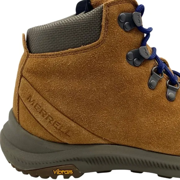 Merrell Mens Shoes Ontario Mid Waterproof Boots 9 Brown Suede Waterproof Hiking