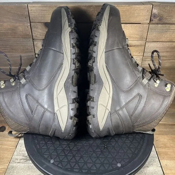 Merrell Mens Size 10 VEGO MIDLeather Waterproof Brown Hiking Lace Up Boot Shoes