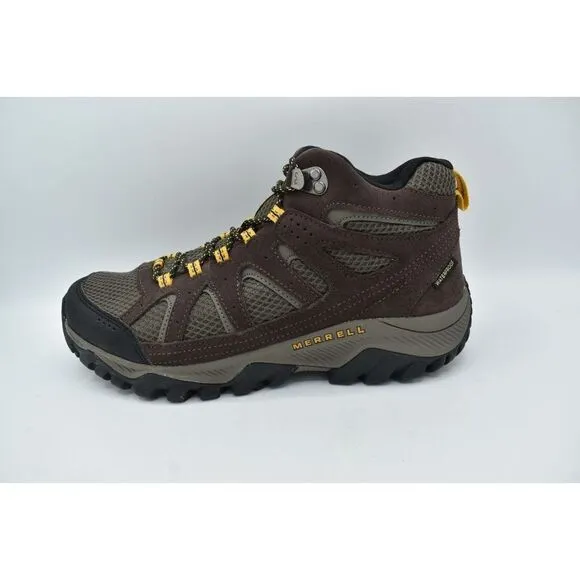 Merrell Mens Size 9 Oakcreek Mid Waterproof Expresso Hiking Boots Shoes J03640