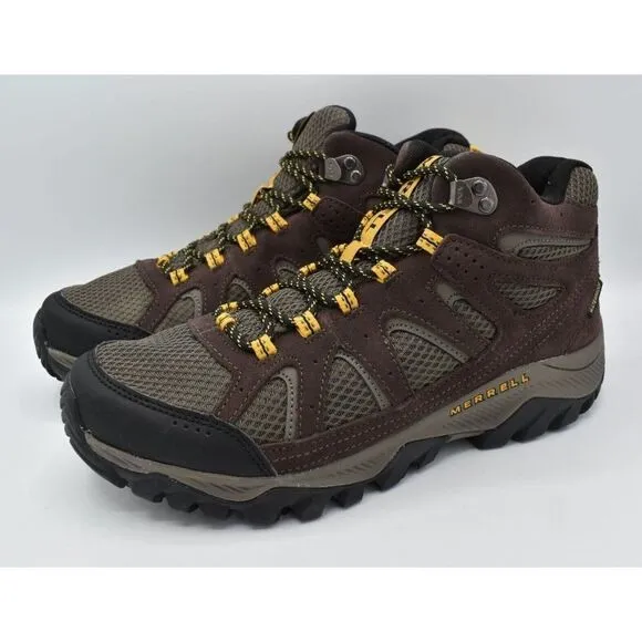 Merrell Mens Size 9 Oakcreek Mid Waterproof Expresso Hiking Boots Shoes J03640