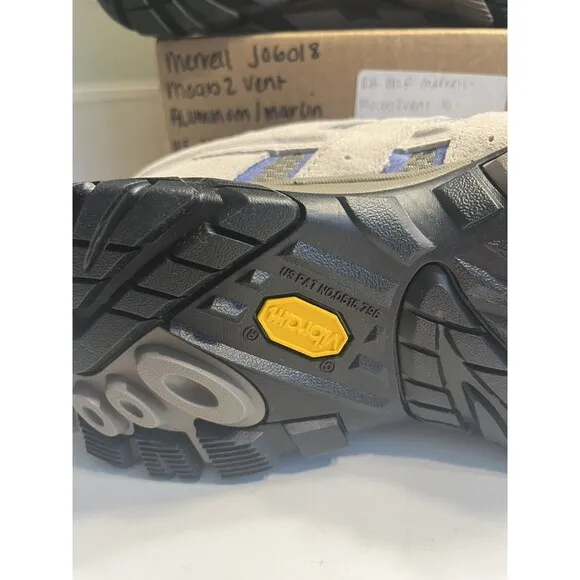 Merrell Moab 2 Vent Aluminum/Marlin Hiking Shoes Sneakers Sz 10 - J06018