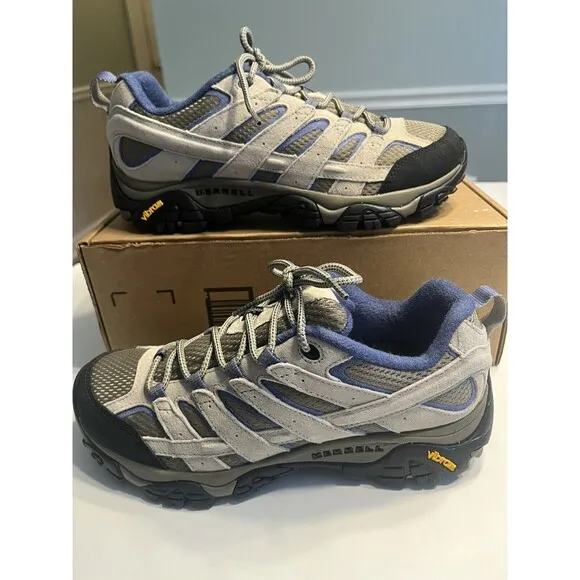 Merrell Moab 2 Vent Aluminum/Marlin Hiking Shoes Sneakers Sz 10 - J06018