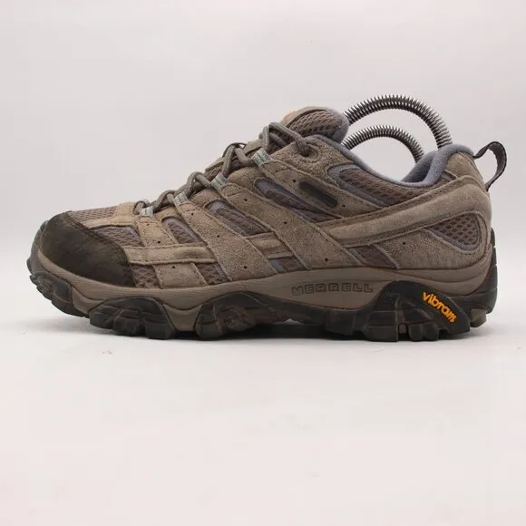 Merrell Moab 2 Waterproof Hiking Trail Shoes Women's Size 8.5  Gray Suede 06026