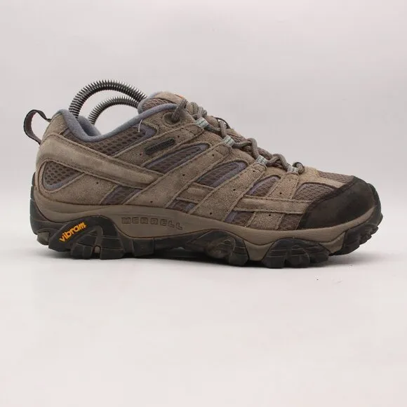 Merrell Moab 2 Waterproof Hiking Trail Shoes Women's Size 8.5  Gray Suede 06026