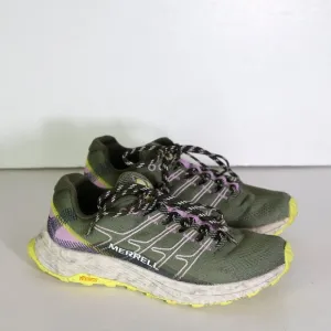 Merrell Moab Flight Hiking Shoes Womens 8 Green Purple Trail Running Float Pro