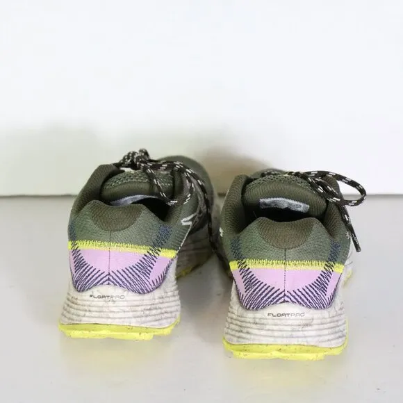 Merrell Moab Flight Hiking Shoes Womens 8 Green Purple Trail Running Float Pro