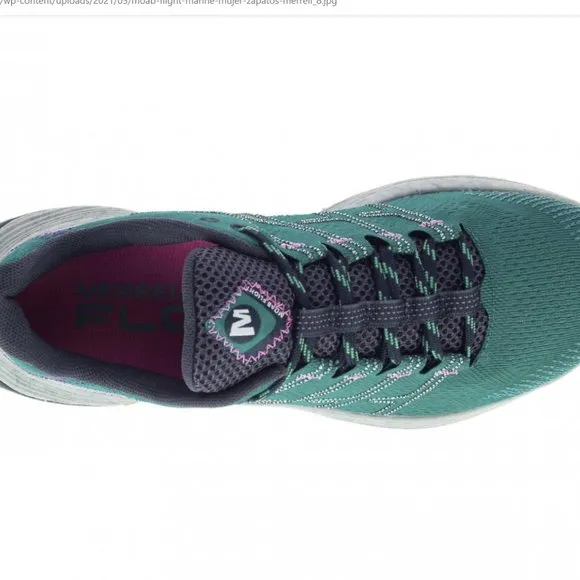 MERRELL MOAB FLIGHT WOMEN'S TRAIL RUNNING SHOES SIZE 7 MEDIUM MARINE