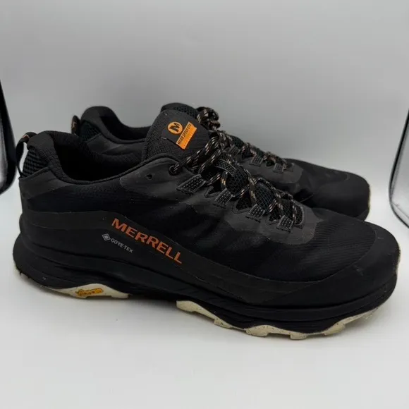 Merrell Moab Speed GTX Waterproof Trail Running Shoes Black Orange Mens 14 Wide