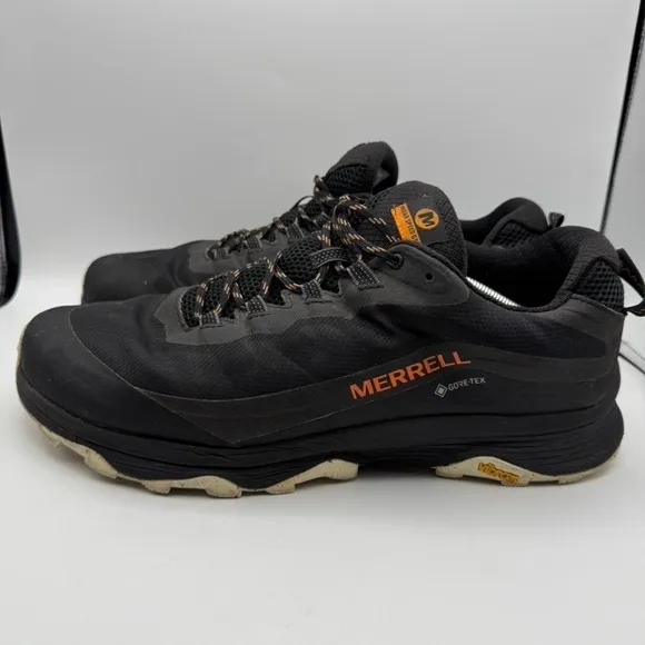 Merrell Moab Speed GTX Waterproof Trail Running Shoes Black Orange Mens 14 Wide