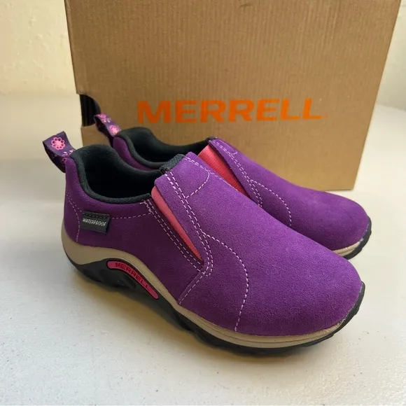 Merrell New Girls Size 11 Moc Frosty Purple Jungle Moc Suede Shoes