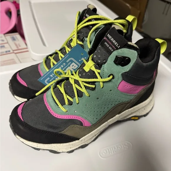 Merrell NWT Speed Solo Mid Multicolor Waterproof Hiking Boot