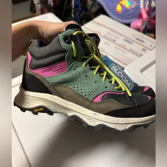 Merrell NWT Speed Solo Mid Multicolor Waterproof Hiking Boot