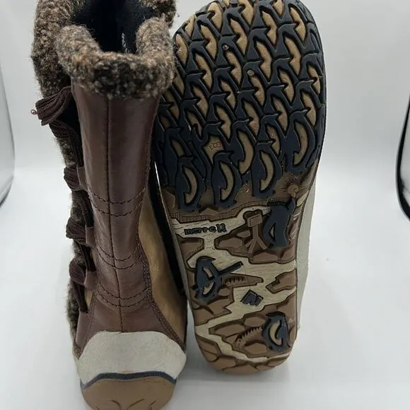 Merrell Puffin High Tan Boots Size 10 Fisherman Core B54