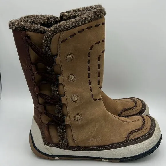 Merrell Puffin High Tan Boots Size 10 Fisherman Core B54