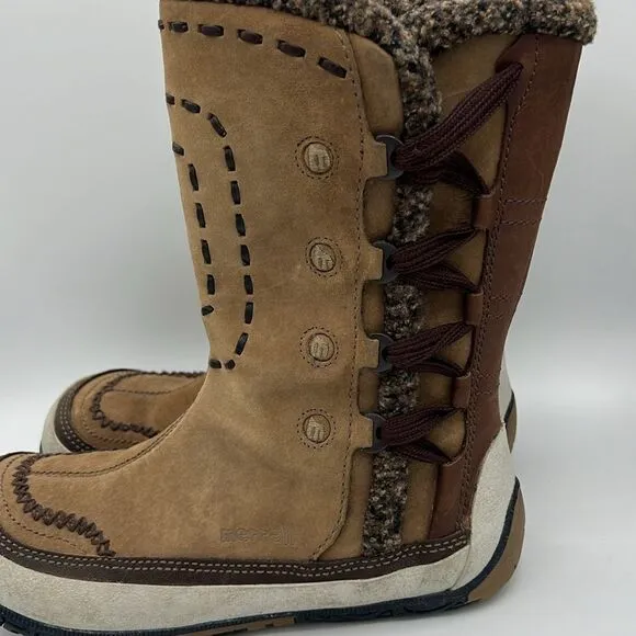 Merrell Puffin High Tan Boots Size 10 Fisherman Core B54