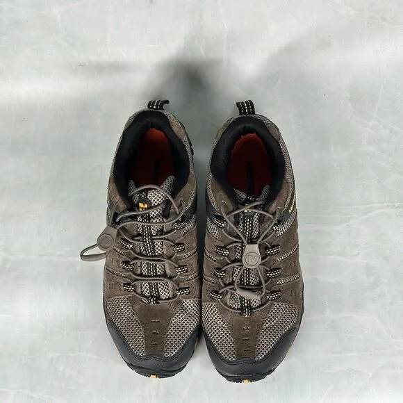 Merrell Shoes Mens Size 8 Waterproof Boulder Old Gold Suede Hiking J321553C