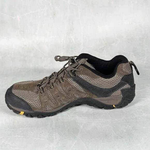 Merrell Shoes Mens Size 8 Waterproof Boulder Old Gold Suede Hiking J321553C