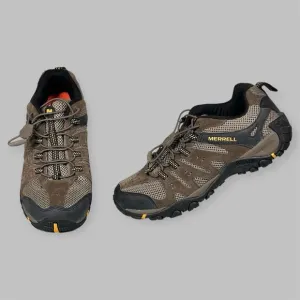 Merrell Shoes Mens Size 8 Waterproof Boulder Old Gold Suede Hiking J321553C