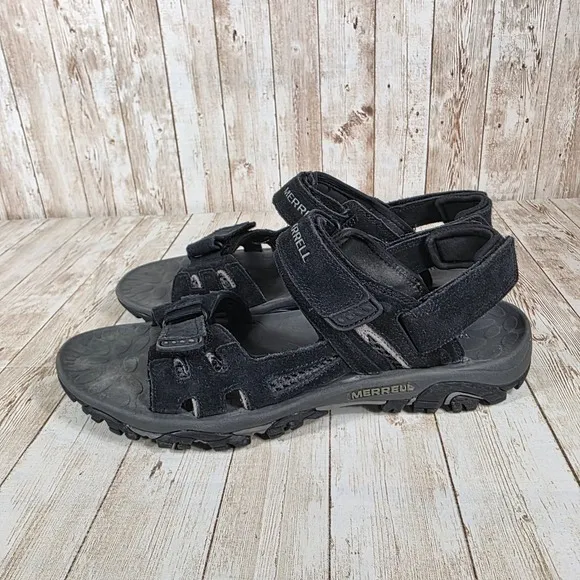 Merrell Sport Sandals Hiking Walking Comfort Adjustable Straps Black 10