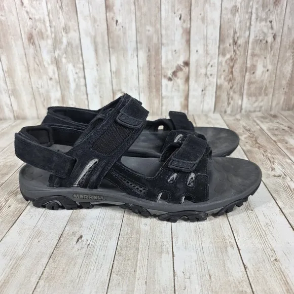 Merrell Sport Sandals Hiking Walking Comfort Adjustable Straps Black 10