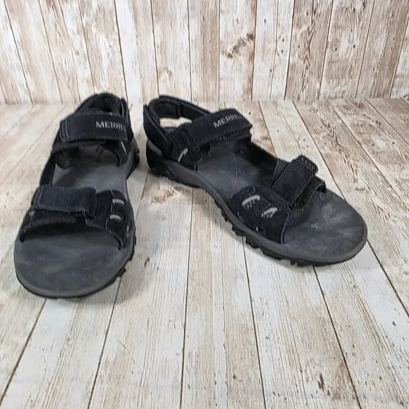 Merrell Sport Sandals Hiking Walking Comfort Adjustable Straps Black 10