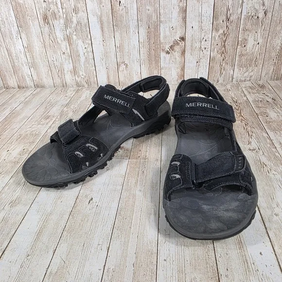 Merrell Sport Sandals Hiking Walking Comfort Adjustable Straps Black 10