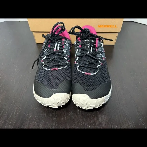 Merrell Trail Glove 7 Barefoot Minimalist Hiking Running Shoes Blk/Pnk Woman 7