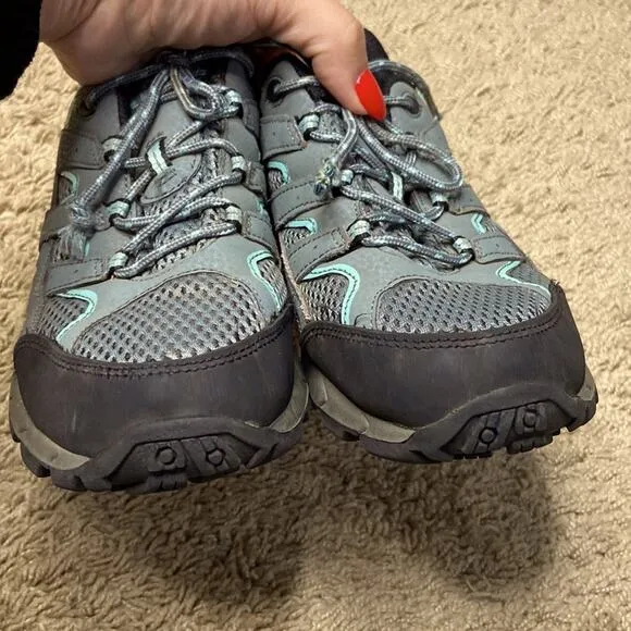 Merrell Unisex Moab 2 Low Lace Non-Marking Sole Gray Hiking Shoes Size 5.5