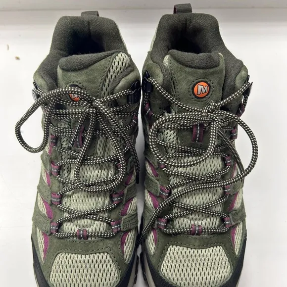 Merrell Women's Hiking Shoes - Olive and Purple Size 8.5