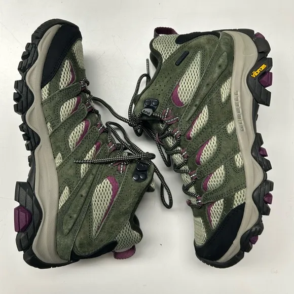 Merrell Women's Hiking Shoes - Olive and Purple Size 8.5