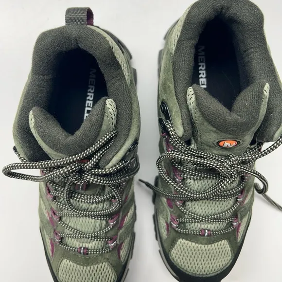 Merrell Women's Hiking Shoes - Olive and Purple Size 8.5
