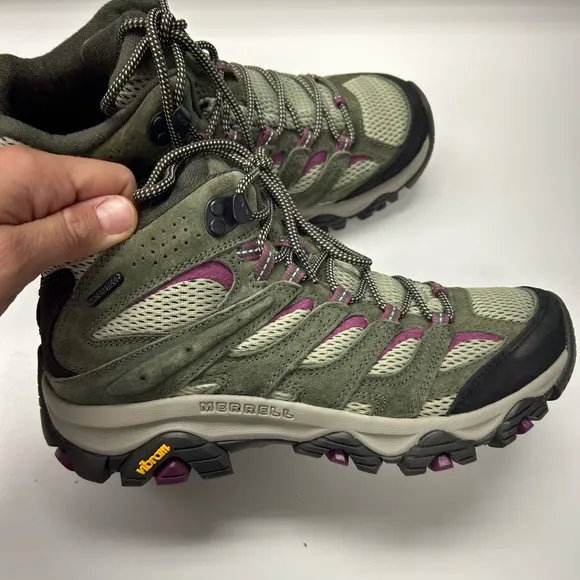 Merrell Women's Hiking Shoes - Olive and Purple Size 8.5