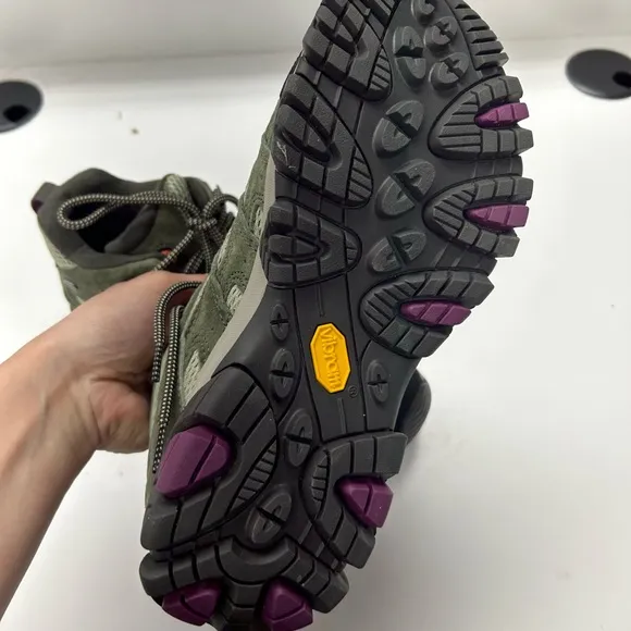 Merrell Women's Hiking Shoes - Olive and Purple Size 8.5