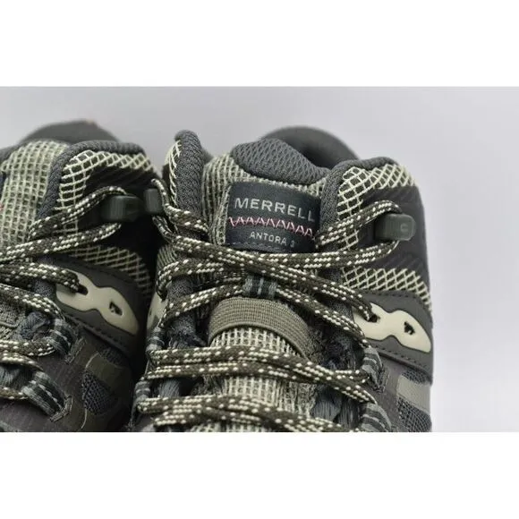 Merrell Women Size 11 Antora 3 Mid Lichen Waterproof Hiking Trail Running Shoes