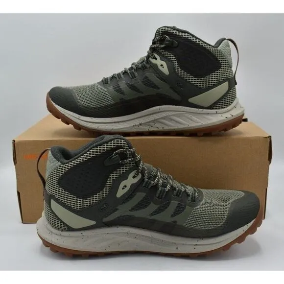 Merrell Women Size 11 Antora 3 Mid Lichen Waterproof Hiking Trail Running Shoes
