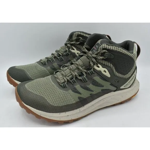 Merrell Women Size 11 Antora 3 Mid Lichen Waterproof Hiking Trail Running Shoes