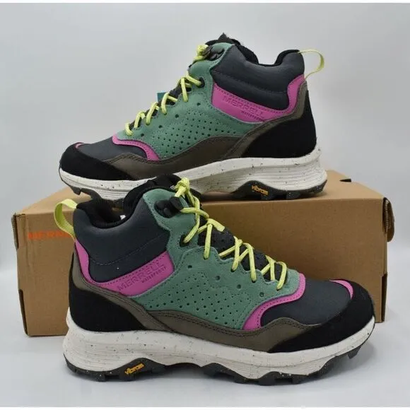 Merrell Womens Size 7 Speed Solo Mid Rock Multi Waterproof Hiking Boots Shoes