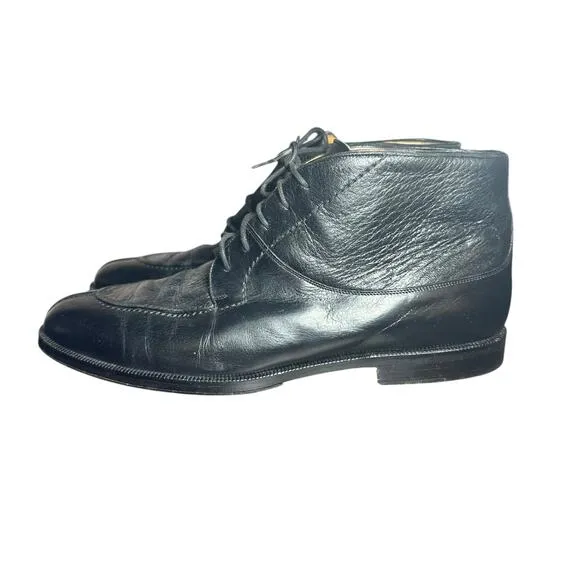 MEZLAN soft leather men’s black boots Lace Up Made in Spain style Berlin sz 9 W