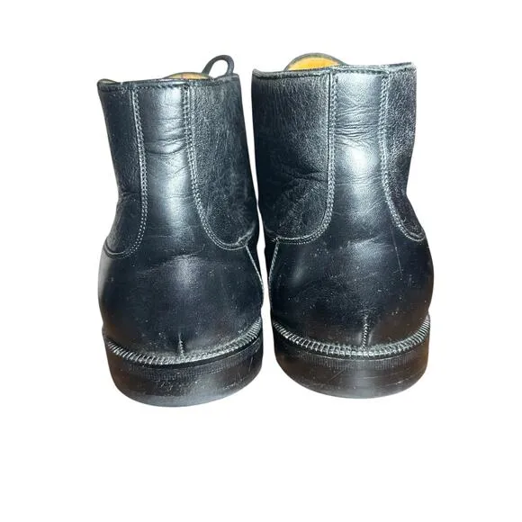 MEZLAN soft leather men’s black boots Lace Up Made in Spain style Berlin sz 9 W