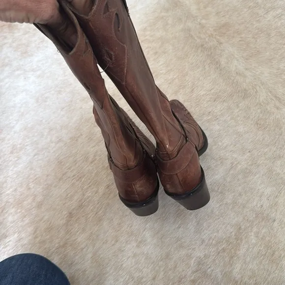 MIA Thunderbird Rockstar Western Boots Motorcycle Eagle Antiqued Distressed 7