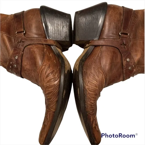 MIA Thunderbird Rockstar Western Boots Motorcycle Eagle Antiqued Distressed