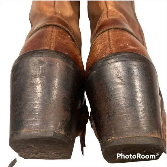 MIA Thunderbird Rockstar Western Boots Motorcycle Eagle Antiqued Distressed