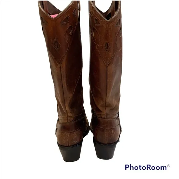 MIA Thunderbird Rockstar Western Boots Motorcycle Eagle Antiqued Distressed
