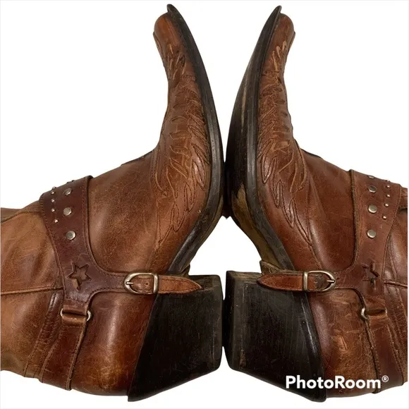 MIA Thunderbird Rockstar Western Boots Motorcycle Eagle Antiqued Distressed